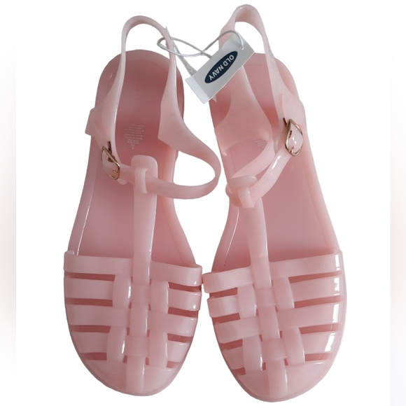 NWT Size 5 Dream Pink Jelly Cage Buckle Sandals - Picture 1 of 11